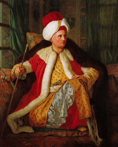 Antoine de Favray Portrait of Charles Gravier Count of Vergennes and French Ambassador, in Turkish Attire